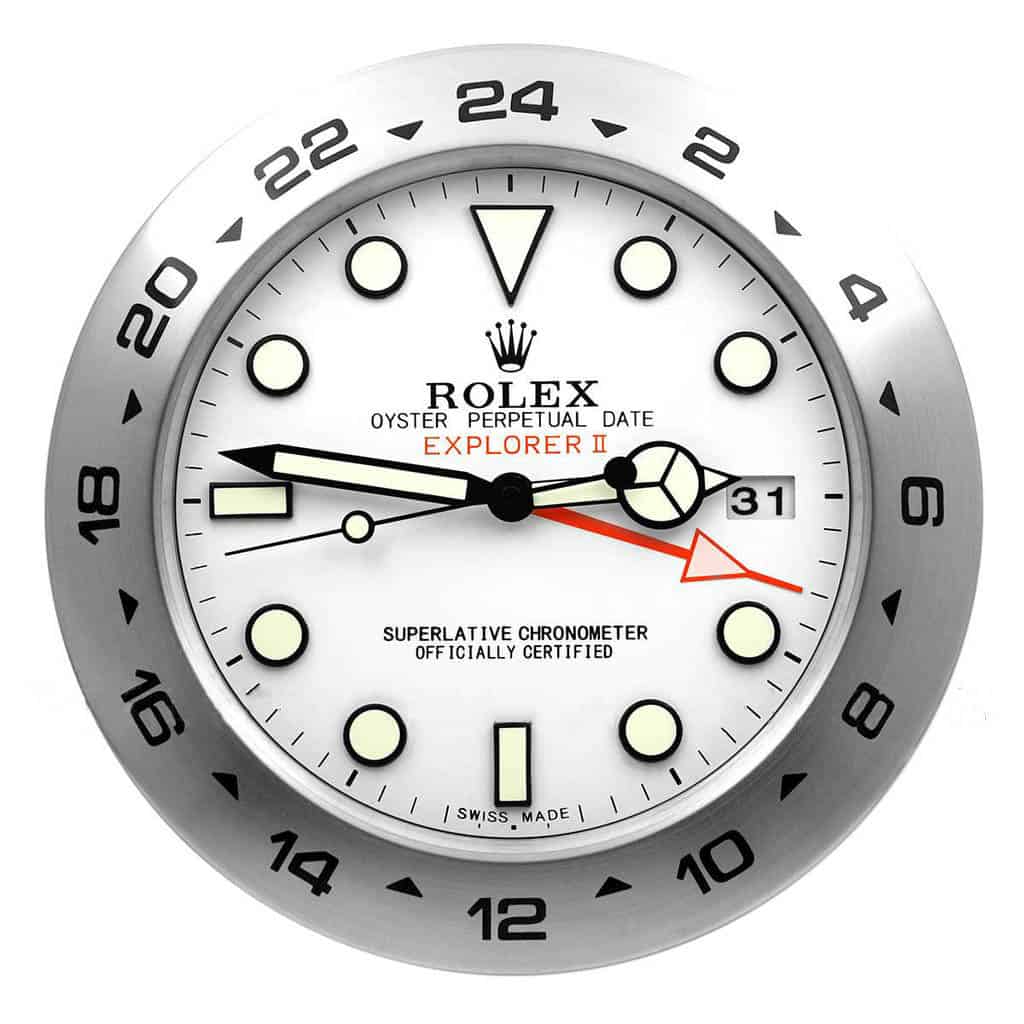 ROLEX WALL CLOCK EXPLORER II WHITE