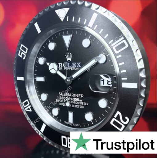 ROLEX SUBMARINER 掛時計 Luxury black Rolex Submariner home watch - E-SEVEN STORE