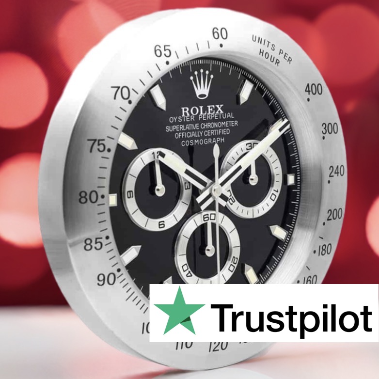 Daytona Style, Silver & Black | Wall Clock - Image 6