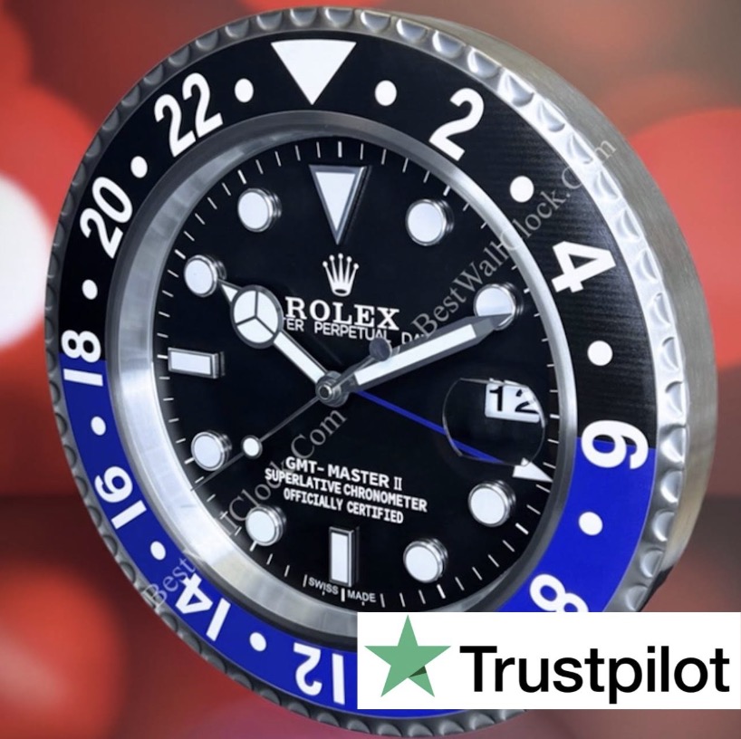 GMT Batman Style, Black & Blue | Wall Clock - Image 7