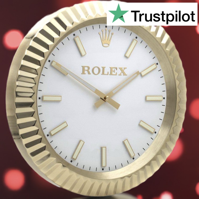 Style Présidentiel, Or & Blanc | Horloge Murale – Image 6