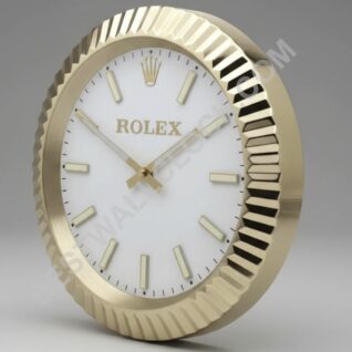 Presidential Style, Gold & White | Wall Clock