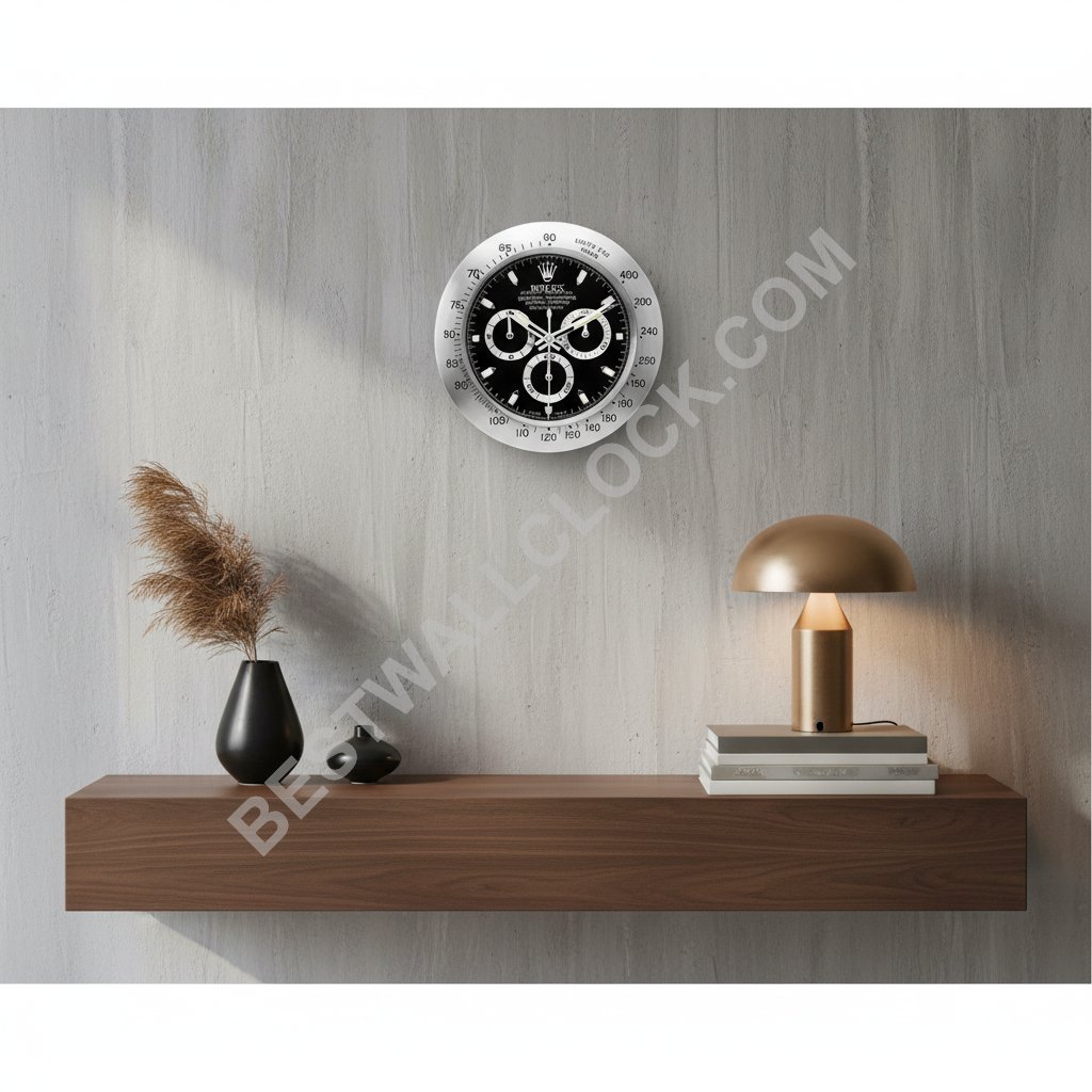 Daytona Style, Silver & Black | Wall Clock - Image 9
