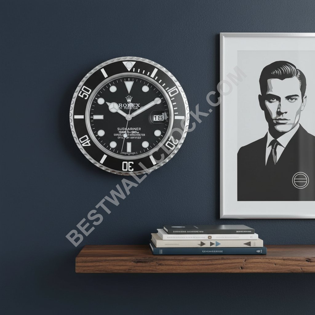 Submariner Siyah Stil | Duvar Saati - Görsel 14