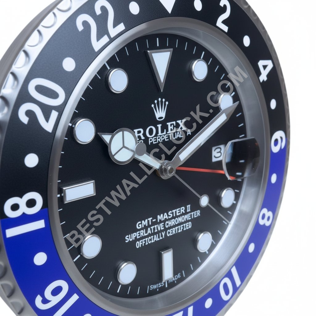 GMT Batman Style, Black & Blue | Wall Clock - Image 2