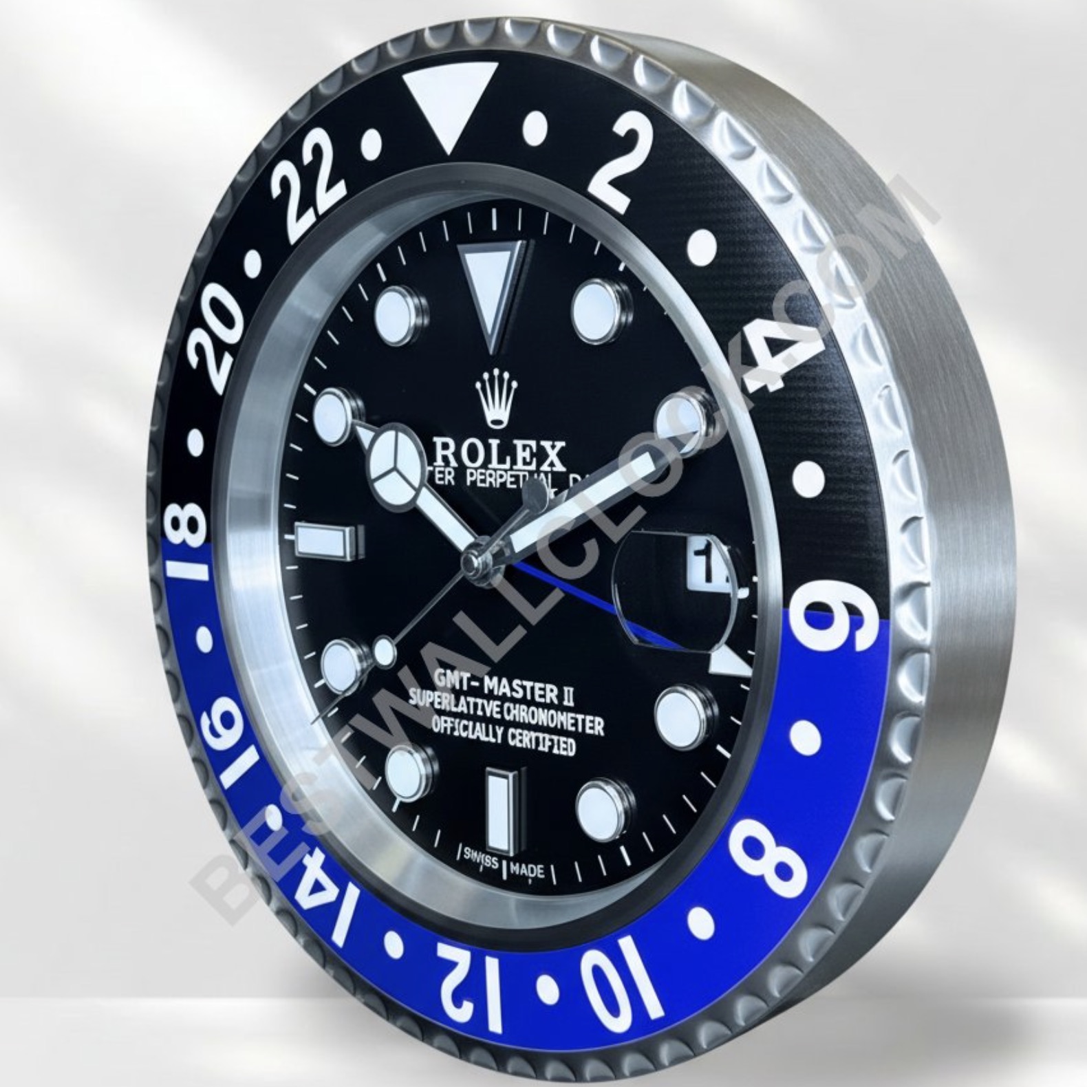 Estilo GMT Batman, Negro y Azul | Reloj de Pared