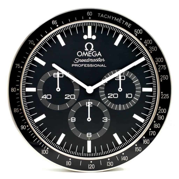 壁掛け時計 オメガスピードマスターモチーフ OMEGA SPEEDMASTER WALL CLOCK - OM4 - ロレックスの壁時計を
