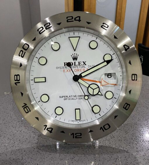 2*a様 ローレックス時計 Premium エクスプローラー II、ホワイトダイヤル | ウォールクロック