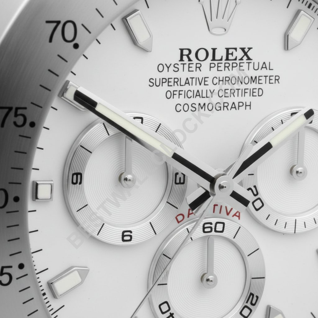 Premium デイトナスタイル シルバー & ホワイト | 壁時計 2025