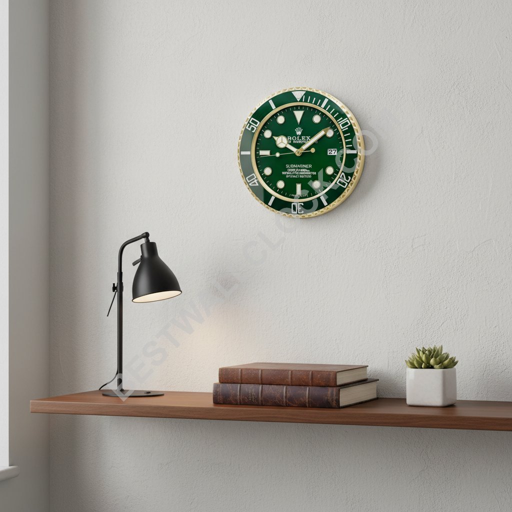 Reloj de Pared Submariner Todo Verde Estilo Hulk - Image 9
