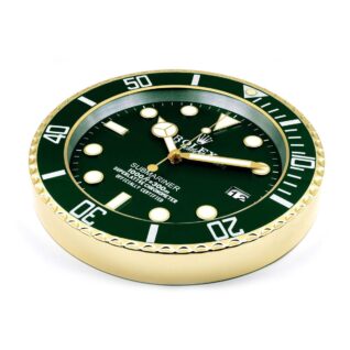 ROLEX WALL CLOCK GOLD GREEN