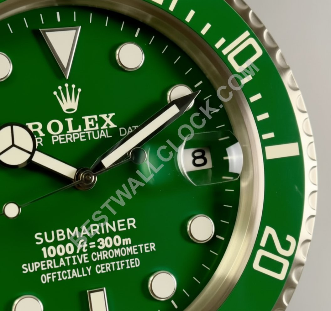 Submariner All Green Hulk Style | Wall Clock - Image 2