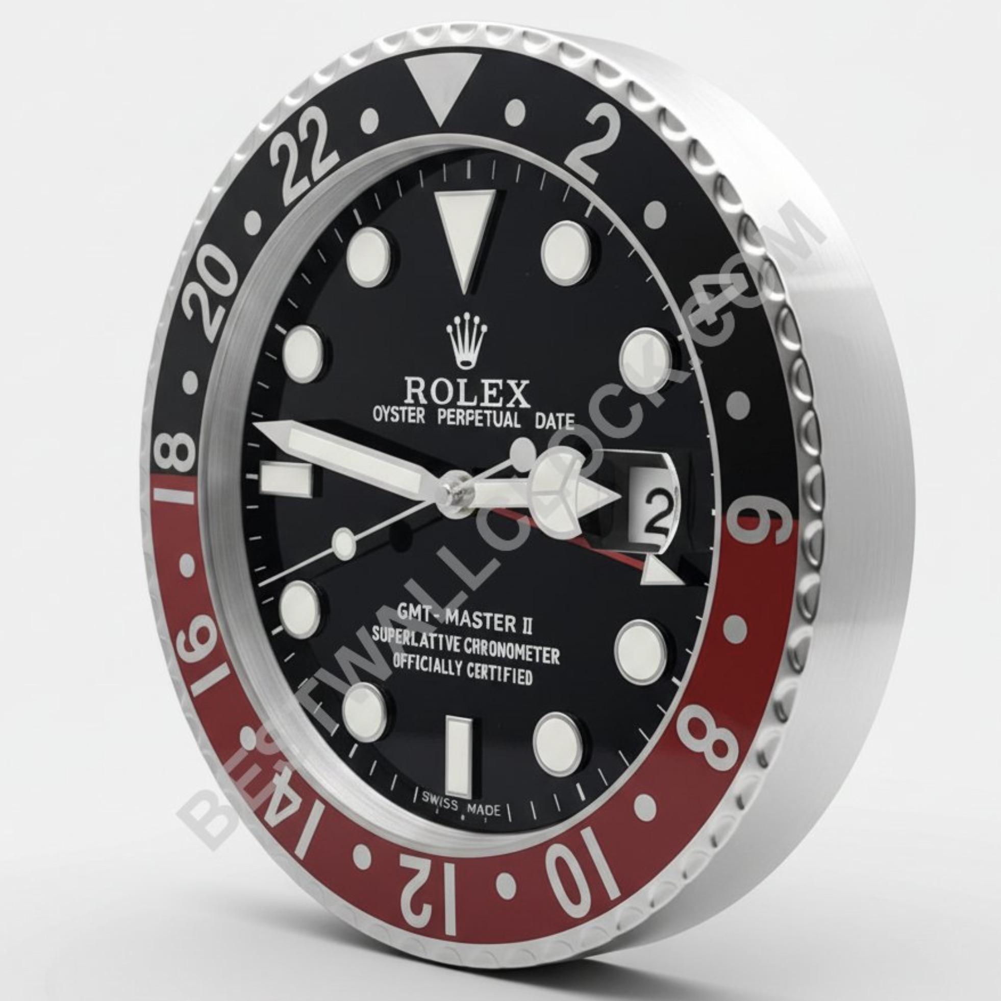 Rolex GMT-Master II "Coke" Stil – Dealer Display Vægur (Rød & Sort Edition)