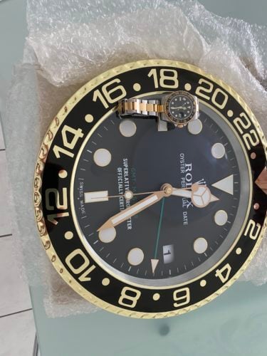 ROLEX WALL CLOCK INSPIRED - GMT MASTER 2 GOLD - RL-52 fotoreview