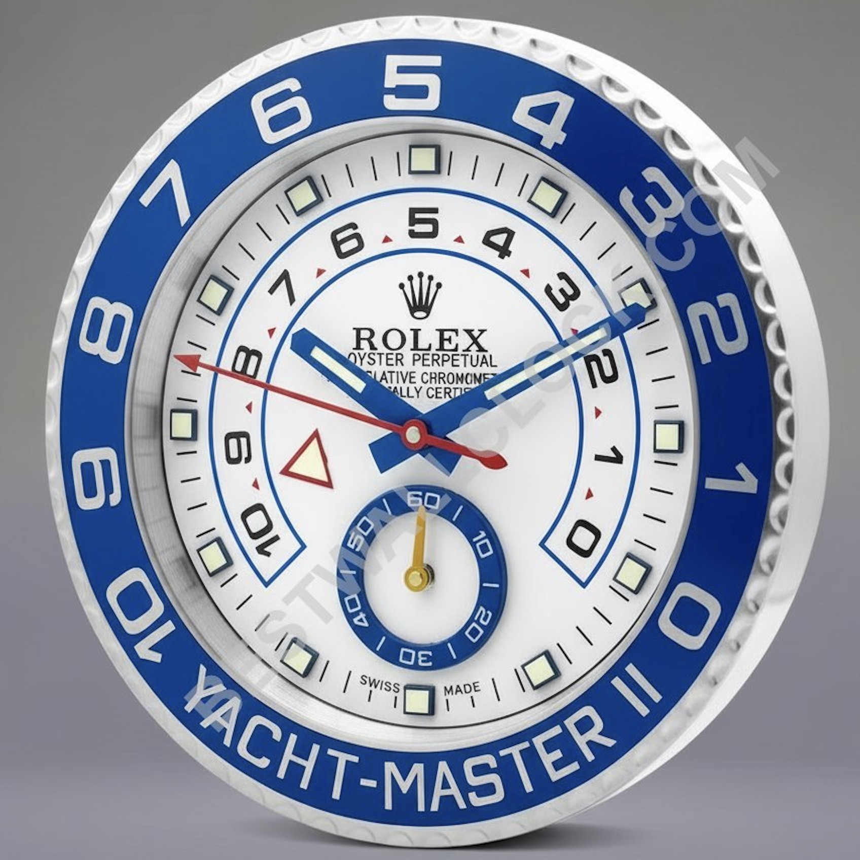 Yacht Master II, Plata & Azul | Reloj de Pared