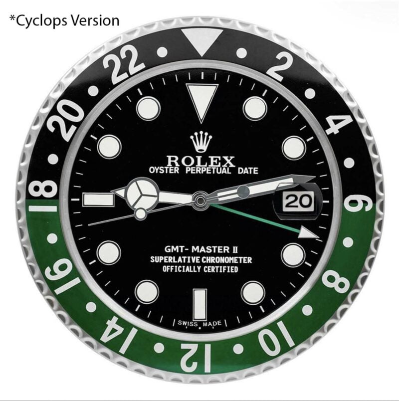 ROLEX WALL CLOCK GREEN BLACK GMT MASTER II