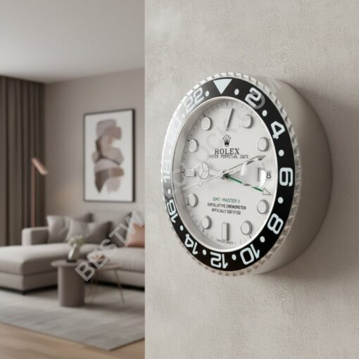 Smuk Wall Clock ホワイト Homage GMT-Master II Style – Dealer Display Wall Clock 34cm