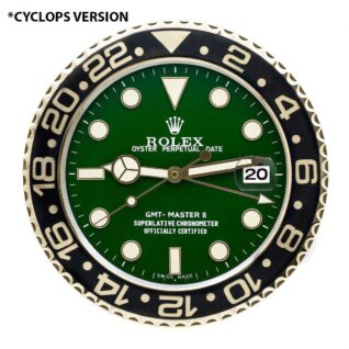 ROLEX WALL CLOCK GMT MASTER II GREEN GOLD