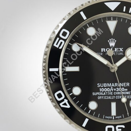 Submariner Style – Dealer Display Table Clock 12 Inch (Obsidian