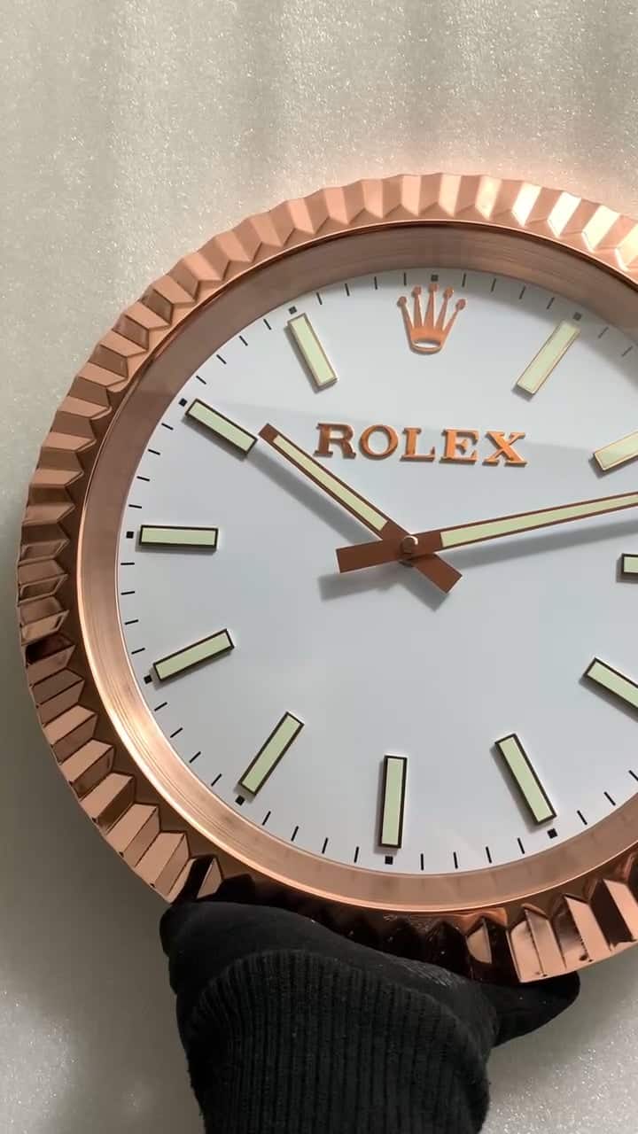 Premium ROLEX ウォールクロック インスパイア - F1 ローズ