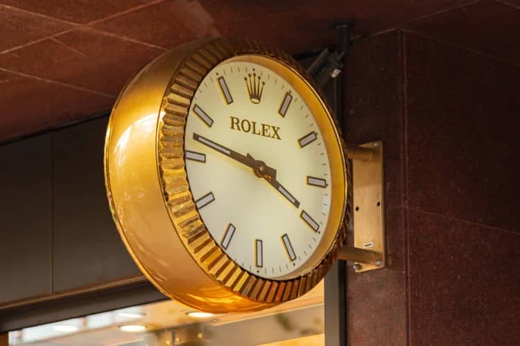 rolex wall clock genuine