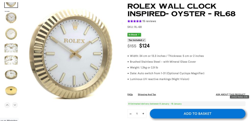 , Best rolex wall clock under the budget of 80$