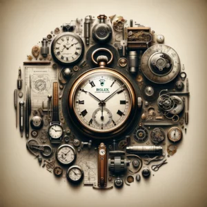 A pocket watch surrounded by various Masterpiece Engineering tools.