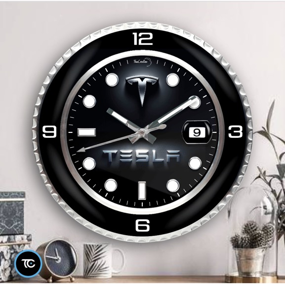 A Tesla wall clock.