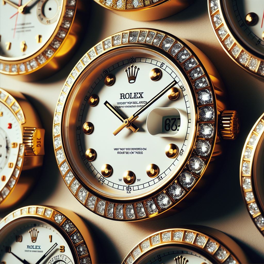 Stunner. Limited Edition Rolex Wall Clocks with diamonds.