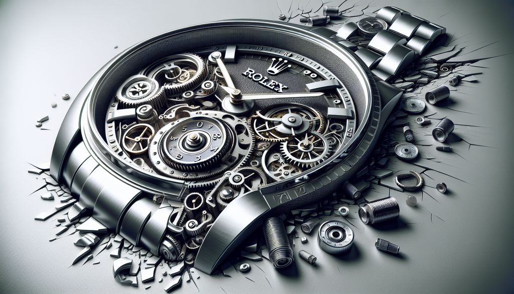 An image of a watch surrounded by gears and gears.