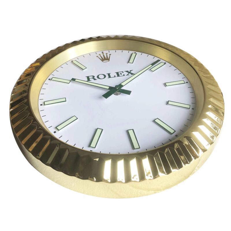 A gold Rolex Wall clock.