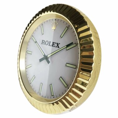 A ROLEX WALL CLOCK featuring the word Rolex.