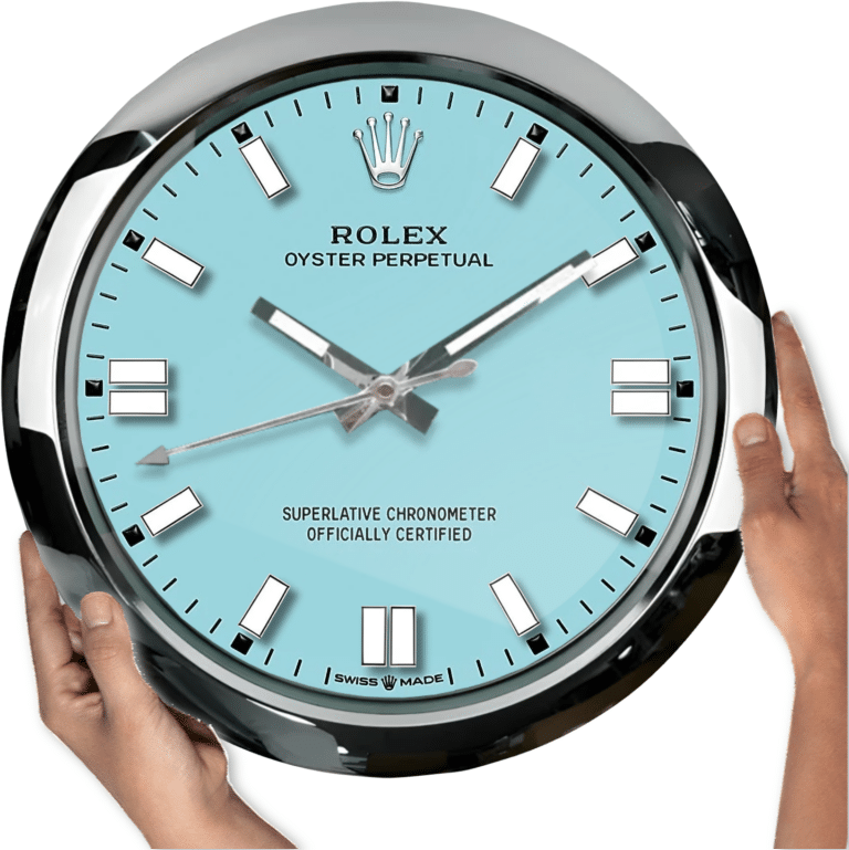 OYSTER-Style Turquoise | Wall Clock - Image 4