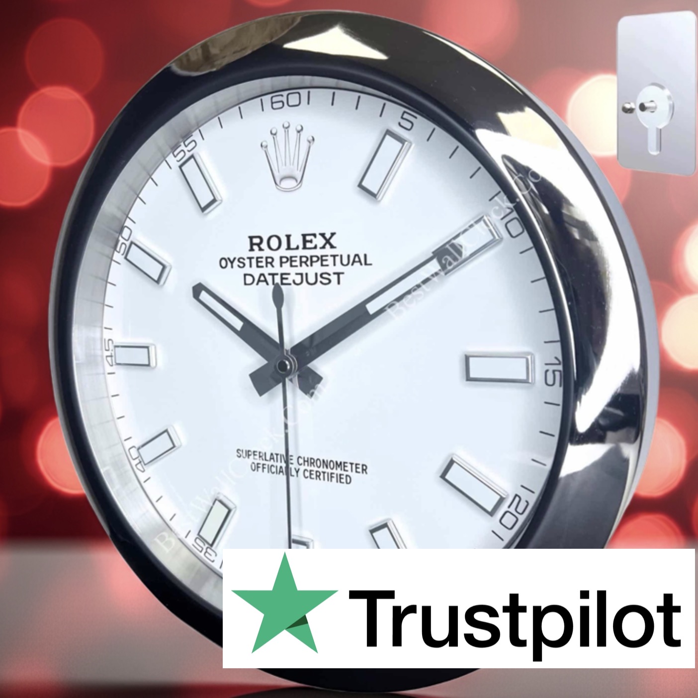 OYSTER-Styl Wit | Wandklok - Image 6