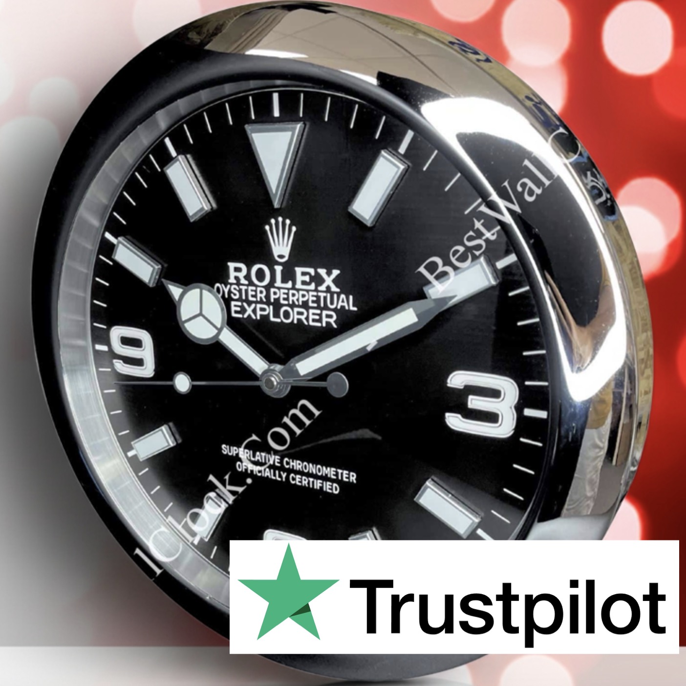 Estilo EXPLORER, Negro | Reloj de Pared - Image 6