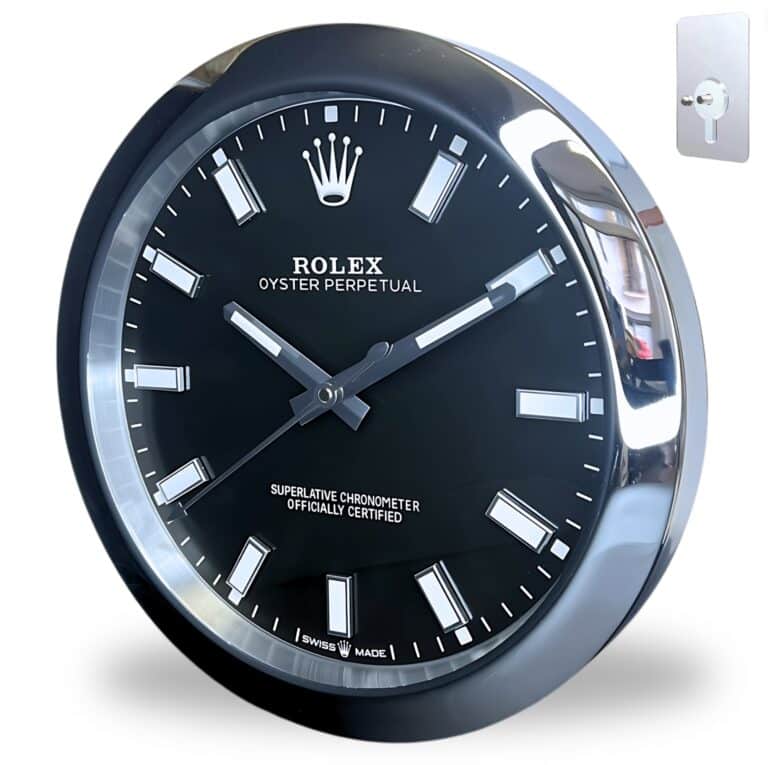 Premium Rolex Wall Clock OYSTER Black in Metal 2025
