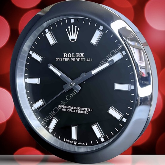 Rolex Wall Clock OYSTER Black in Metal - Image 6
