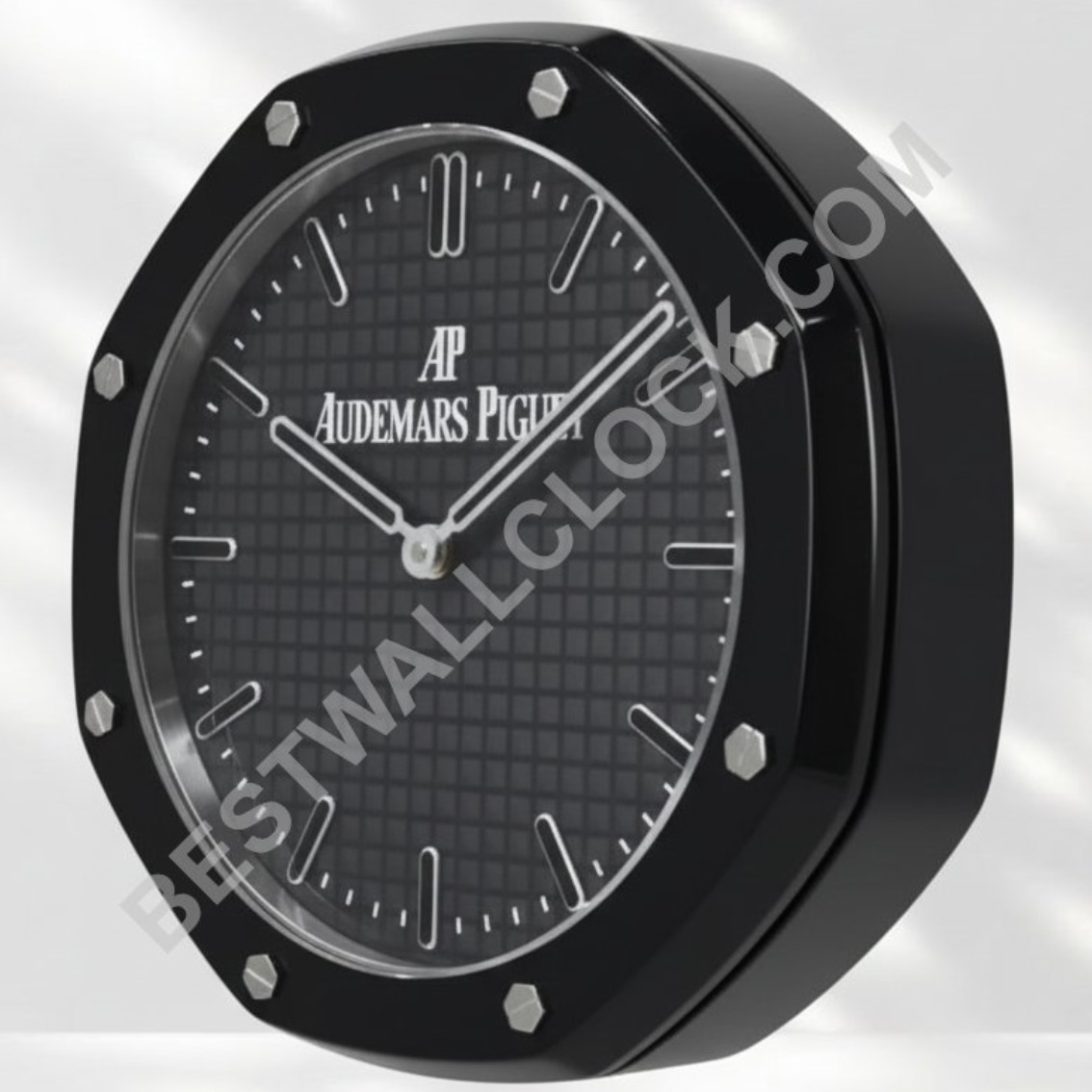 Relógio de Parede para Exposição de Revendedores Audemars Piguet Royal Oak – Estilo Cerâmica Preta e Mostrador Preto