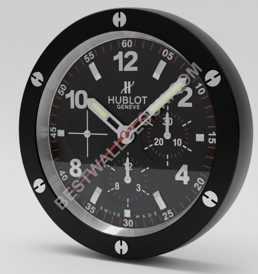 Premium HUBLOT ブラック壁時計 2025 — BestWallClock