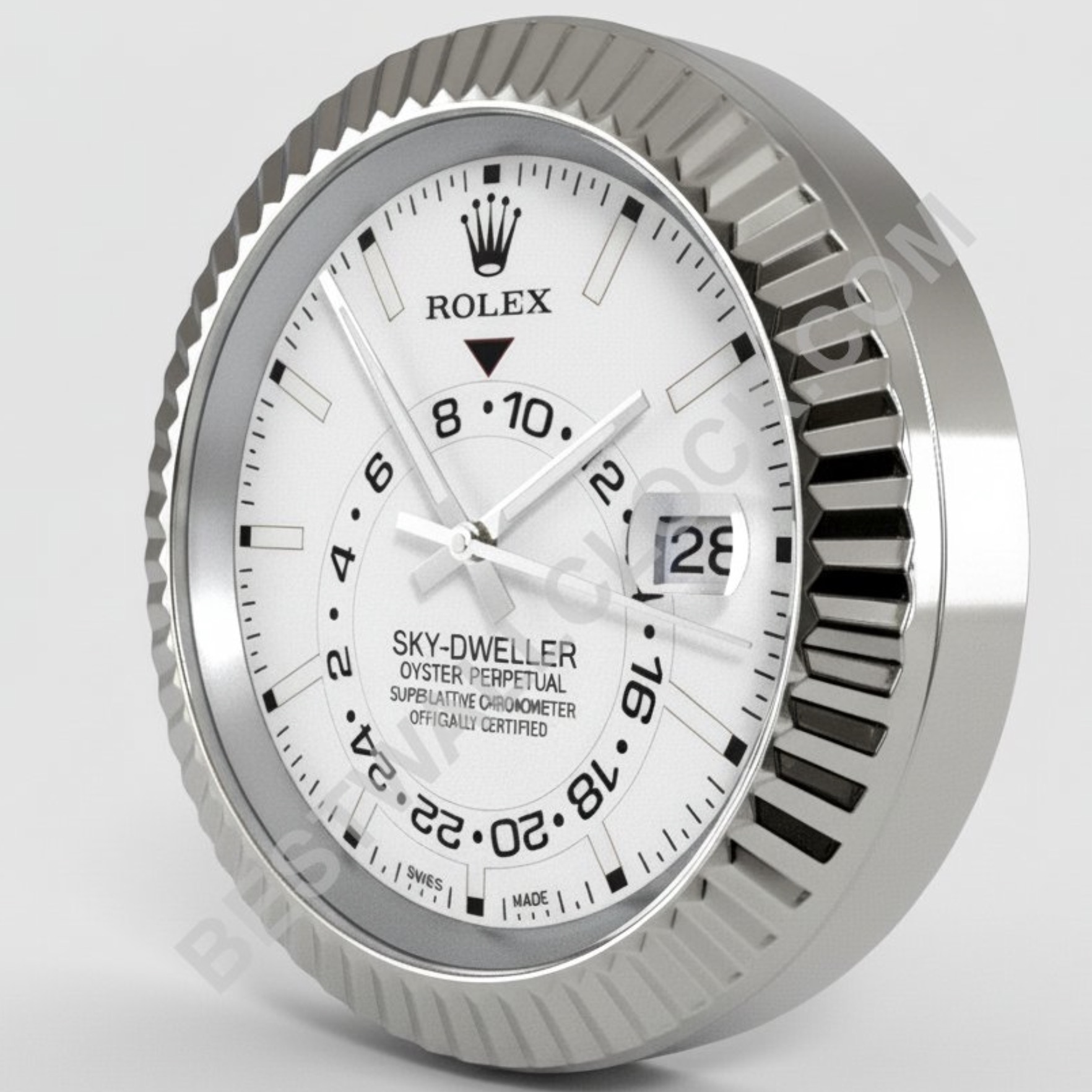 SKYDWELLER-Style Hvid & Sølv | Vægur