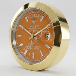 Orologio da parete Day-Date – Dealer Display (Argento scanalato / Champagne)