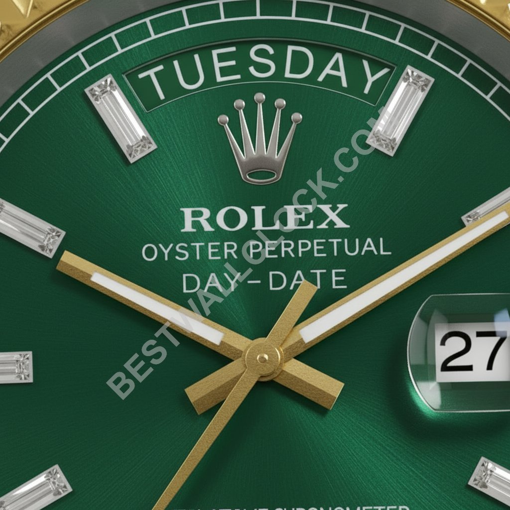 Orologio da parete Day-Date "Oro e Verde" – Dealer Display - immagine 2