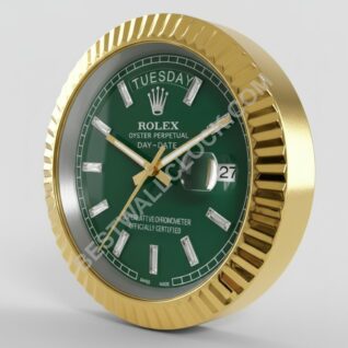 Day-Date "Gold & Green" Style – Dealer Display Wall Clock