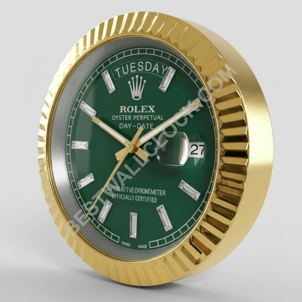 Orologio da parete Day-Date "Oro e Verde" – Dealer Display