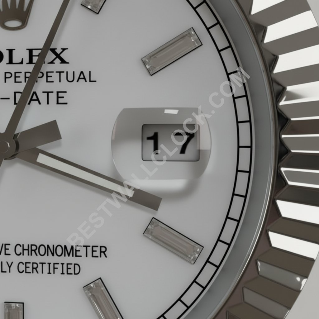 Rolex Day-Date "White Gold & White" Style – Dealer Display Wall Clock - Image 2