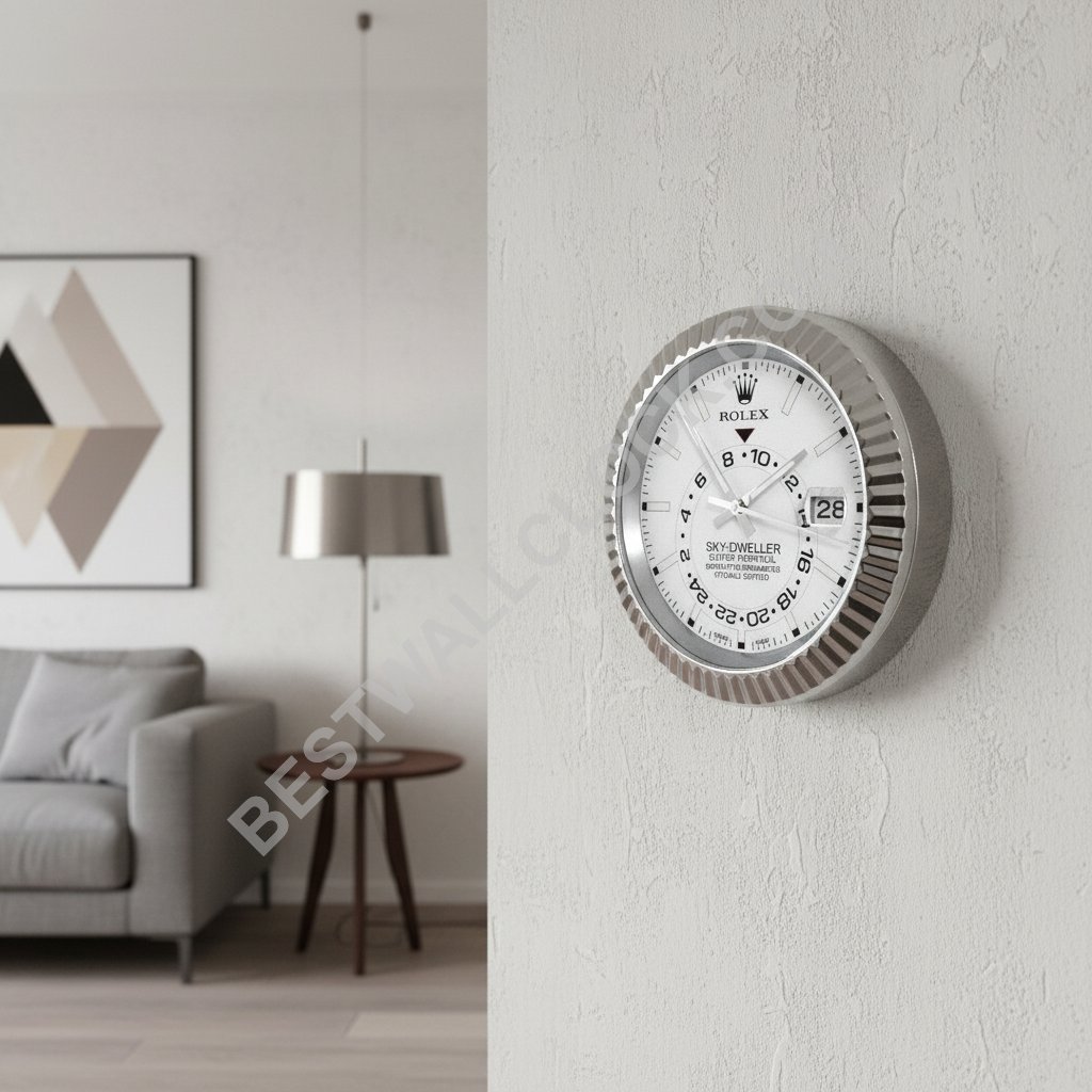 SKYDWELLER-Style Hvid & Sølv | Vægur - Image 7