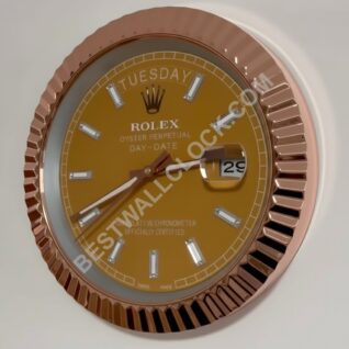 Rolex Day-Date "Rose Gold & Chocolate" Style – Dealer Display Wall Clock