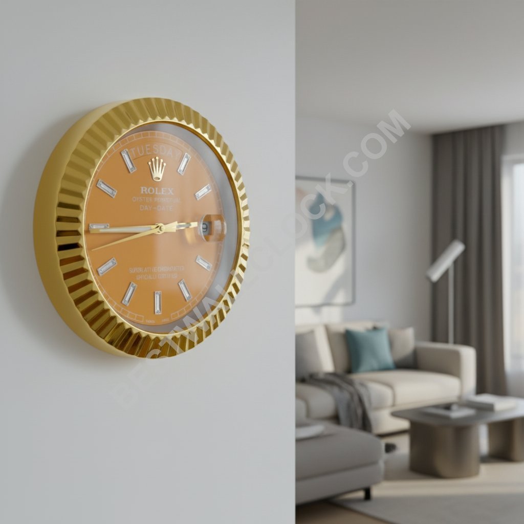 Rolex Day-Date "Champagne Dial" Style – Dealer Display Wall Clock - Image 7