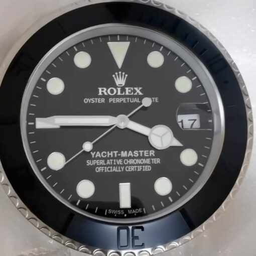 YATCH MASTER - BLACK - BLACK 2 - Luxury Rolex Dealer Wall Clocks