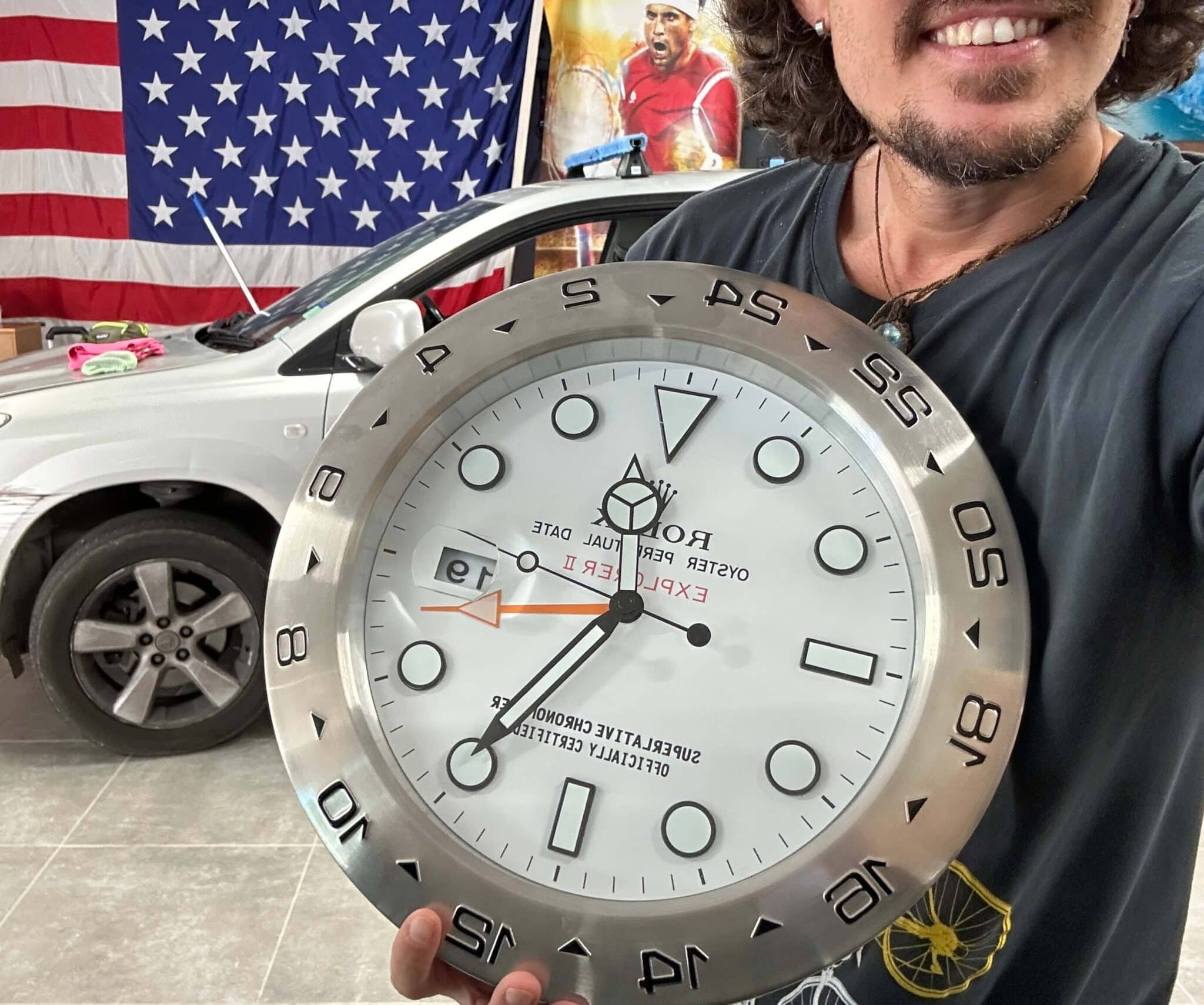 Rolex Explorer XL väggklocka